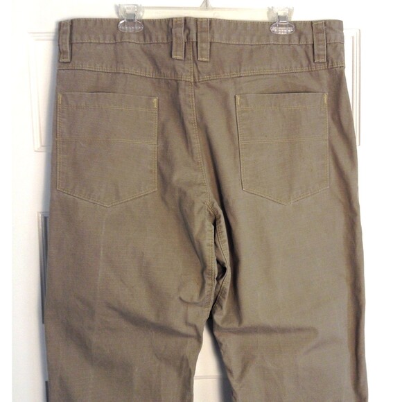 JustinFR Flame Resistant Pants Men 38x33 Khaki Canvas Ripstop Utility Workwear - Picture 5 of 13